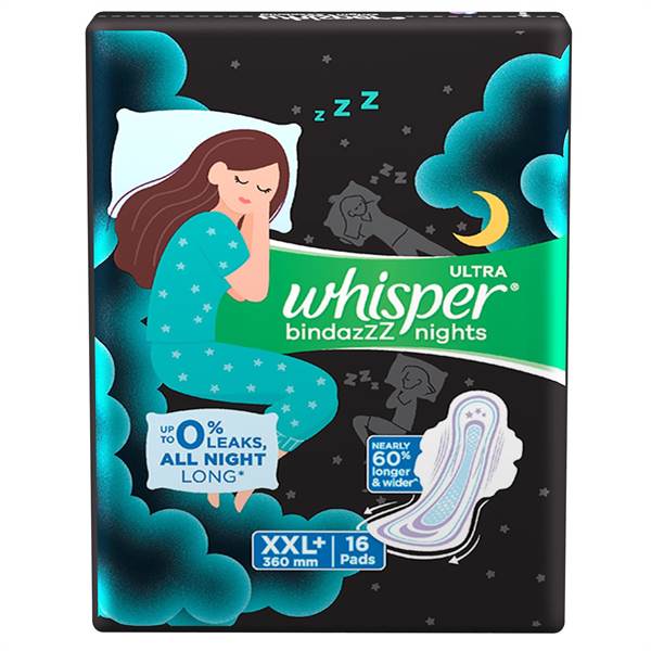 Buy Whisper Ultra Nights XXL+ Pads 16 U Online at Best Price